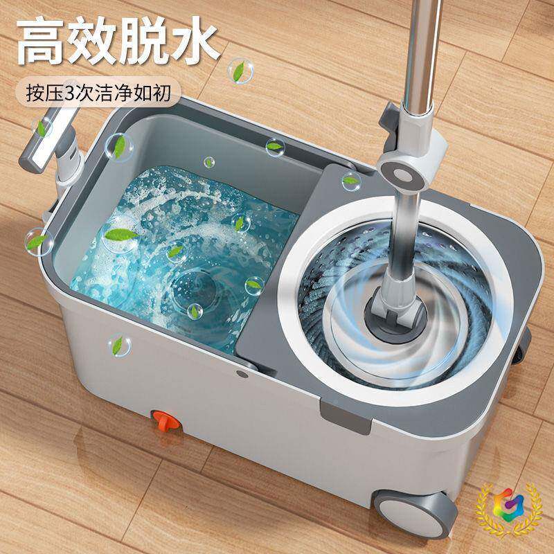 家rbnNrtMc用干旋转水拖把免手拖把布条毛巾布吸水甩式加厚懒人拖