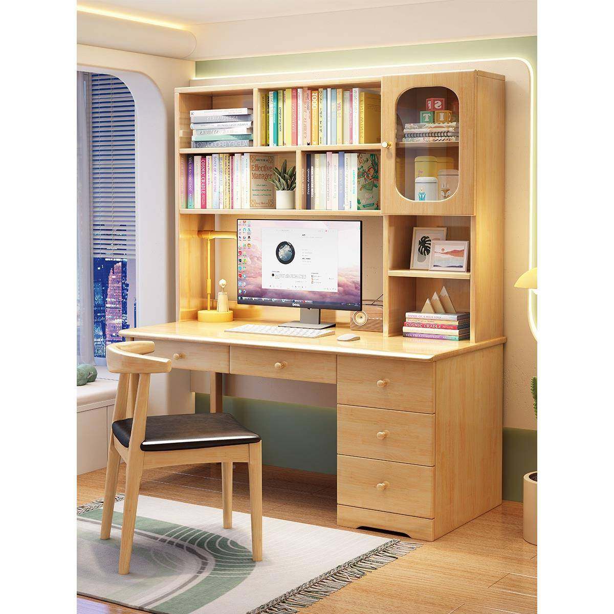 生一体多功能学习LEO桌中学初中写生字J&实木电桌家用书桌书架书,标准件/零部件/工业耗材,车间地垫,淘宝优惠券,粉丝福利购,淘宝优惠卷