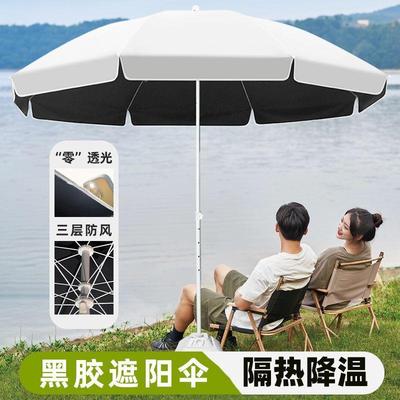 倍加摆伞摊户外太阳庭院伞雨摆地摊升级伞黑DD102022胶遮阳伞防晒