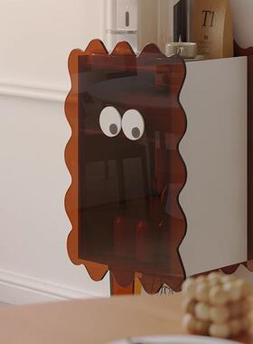 亚克力厅电沙发侧边柜视关储物玄52964柜书柜现代客创意边几卧室