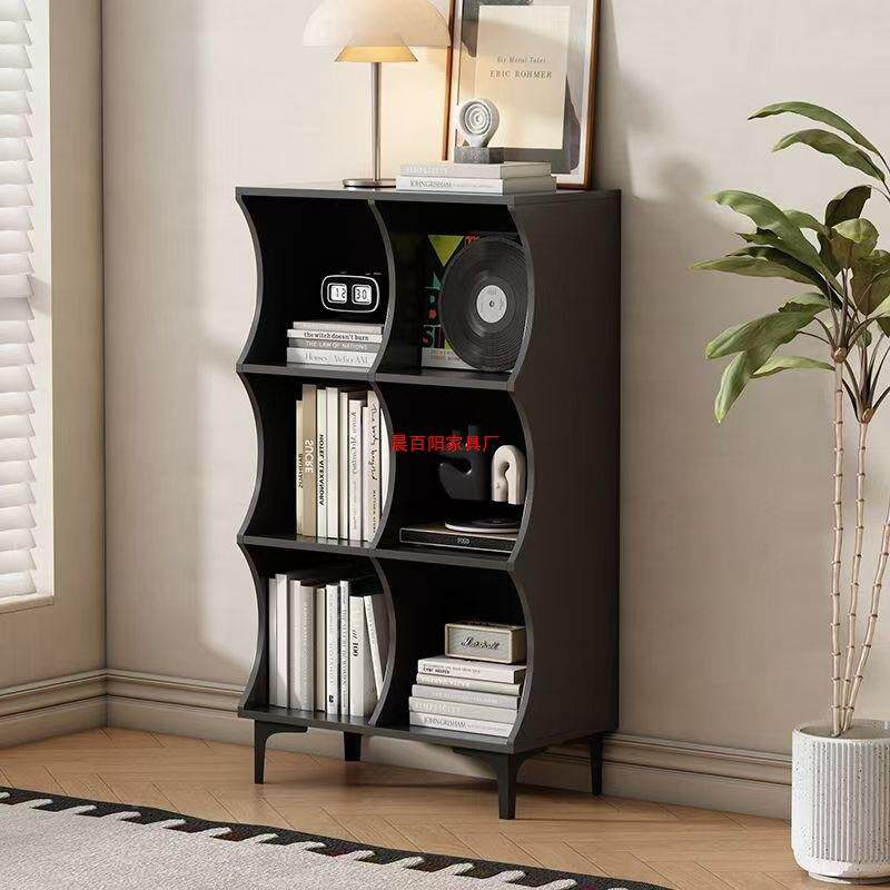 意子简创约实木书柜收纳柜客厅边柜储物柜餐床头柜房HME间收纳格