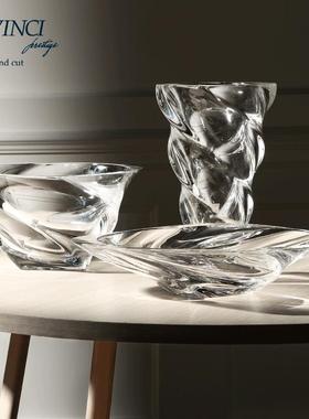 DAV673INCI意大利进口水晶玻璃意家用果盘果斗果客厅茶创盆几果盘