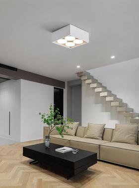 全谱极简客厅无主灯照明方形盒斗胆灯l子eS04049d格光栅灯吸顶明