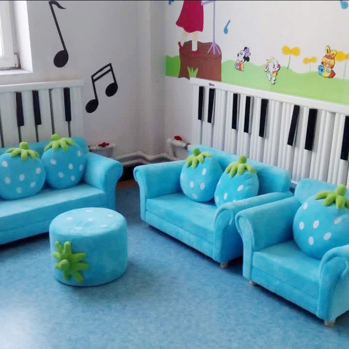 儿童沙发可爱卡通公主宝宝单人双人座椅幼儿园套装组合草莓沙发椅