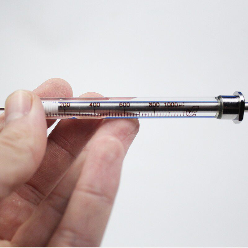 上海安亭微量进样器0.5 1 25 50 100 10ul色谱尖头气相平头液相针