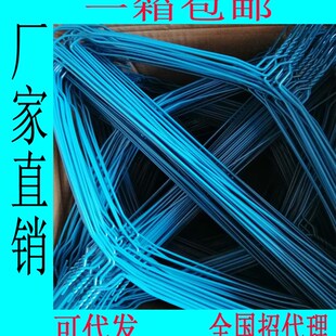 干洗店一次性衣架蓝黄白绿色2.2加粗600个钢丝喷塑衣挂撑子标签笔