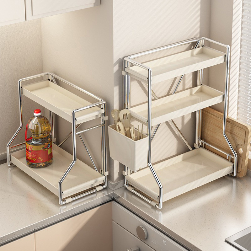 厨房置物架多功能多层收纳架调料品架厨房盐调味罐收纳盒调料架子