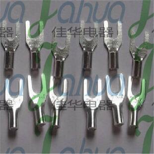 UUT2.5-4T.5-4叉形裸端头紫鼻子冷铜压接线2端子铜