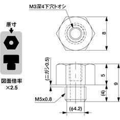 机械手[配530件13124]M5-筒M3套螺0母连接件