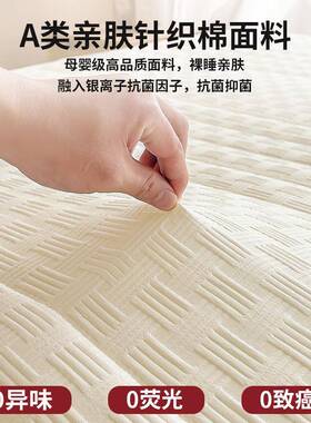 乳胶床垫遮盖物家用卧TJD室软海垫子榻米垫绵榻单人床褥租房专用