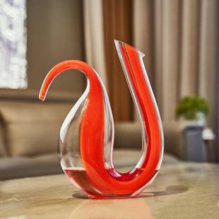 轻奢创意公造型醒酒器GJXJQ手分工吹制玻璃异形家用大号鸡酒壶工