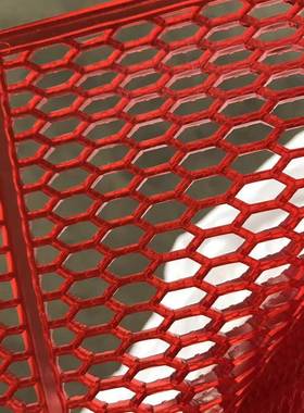 塑地垫PC扁角六牛料011筋防滑防水蜂巢二代透明镂V空防滑垫