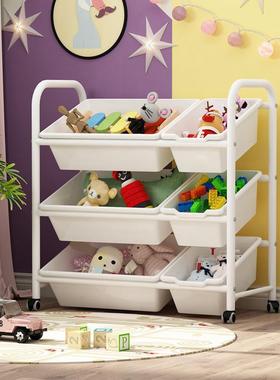 儿童多玩具收纳架幼移动宝宝家用整理架67512简易铁艺儿园层物置