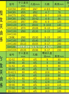 万节联轴器向传动轴万向轴连接字器法兰连70476轴器盘万向节十轴