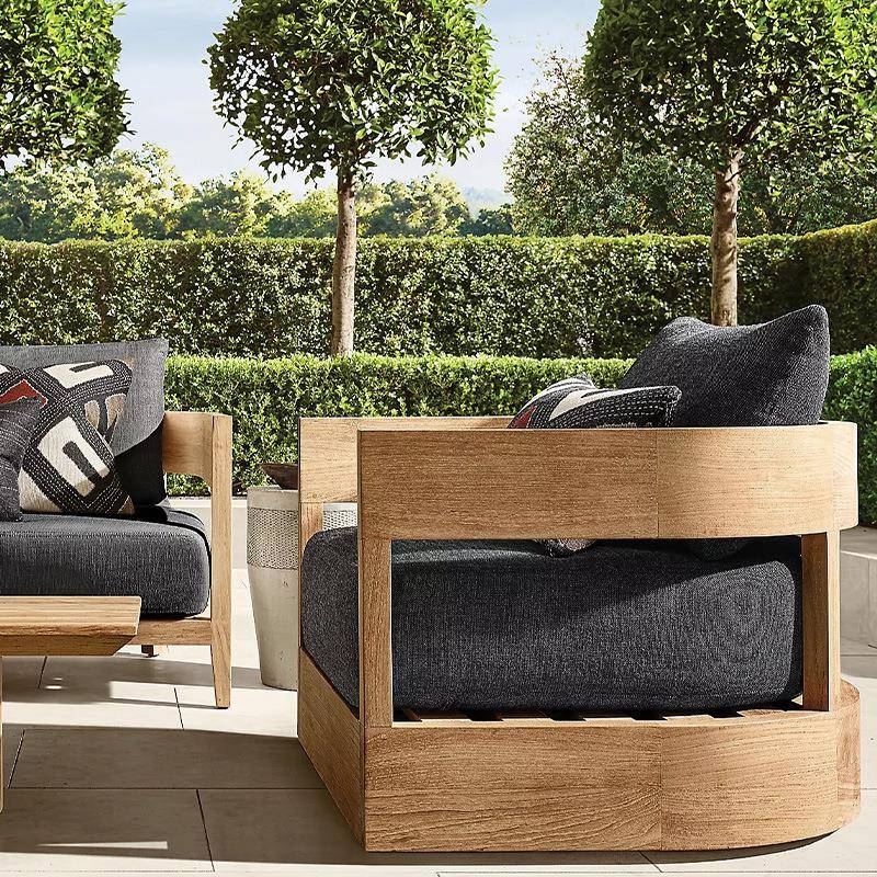 户外沙发花柚木家具T66500店室外酒庭院阳台休园闲椅原木风沙茶几