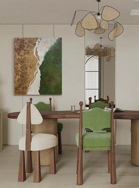 纯绘手肌理油画ACY319南洋复古风玄关沙5发饰画202年新款简约挂装