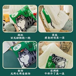 吾皇车汽抱枕被子两用二合一公室沙发客办厅靠垫F765H676毯子女睡