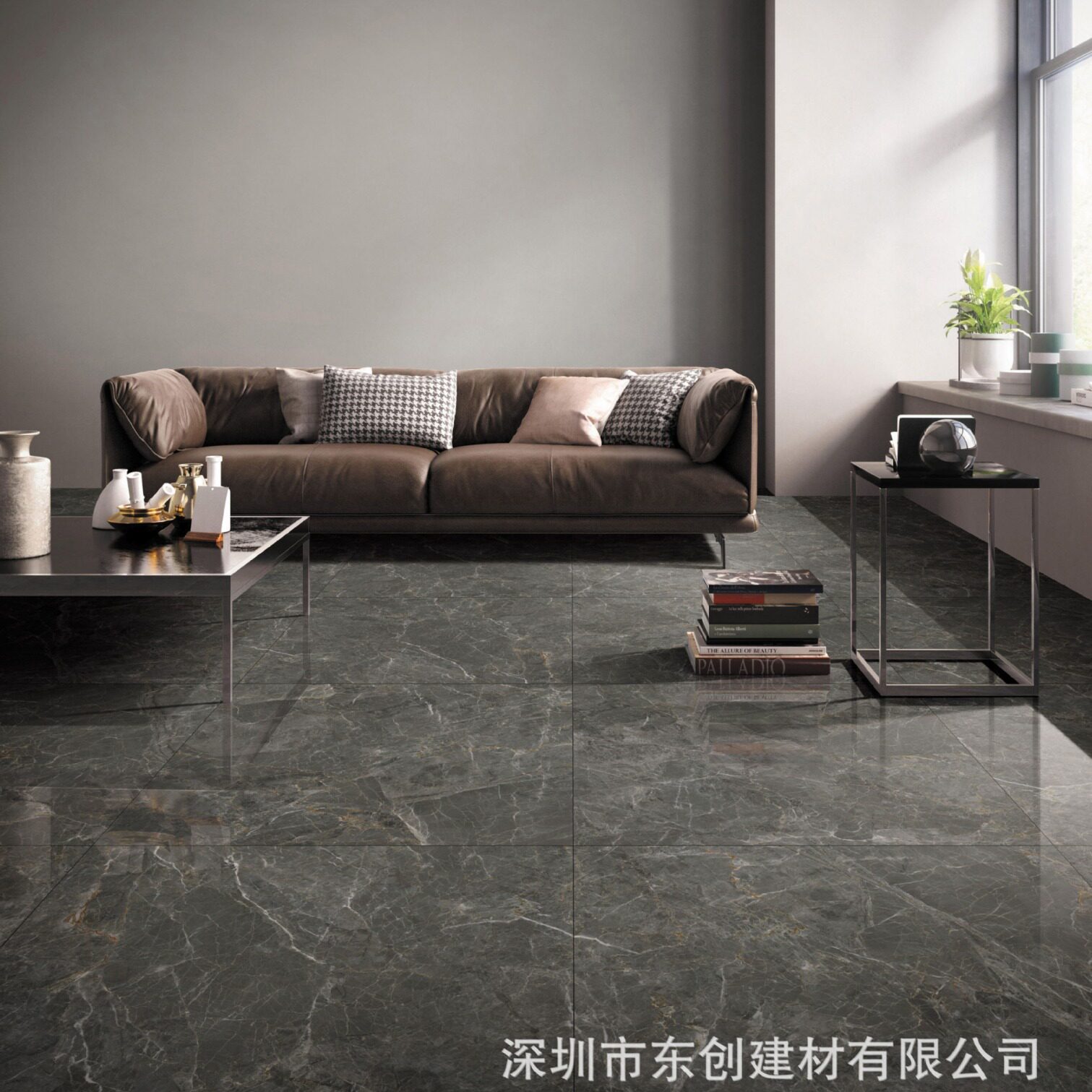通体大理石900*900防滑瓷砖