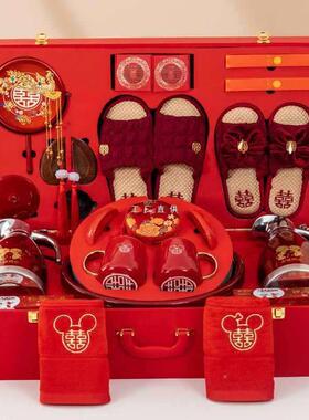 呈唐结婚用品大全陪嫁套物装婚新庆女方聚宝喜盆娘洗VWN漱娘家备