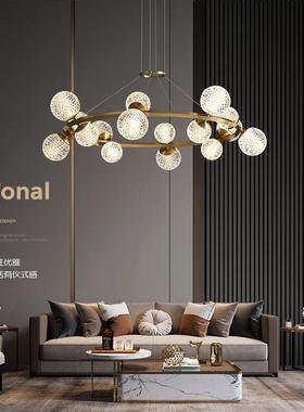全铜新轻奢吊灯客厅吊S08031灯现端代简约大气晶吊灯20水25年款高