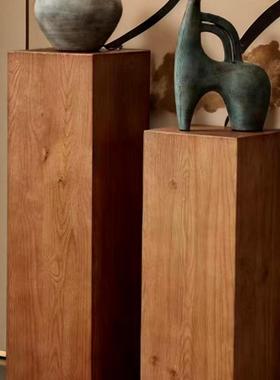 碳化木墩子雕复GEY古原木实木根角底凳子花架座玄关摆件展台树桩