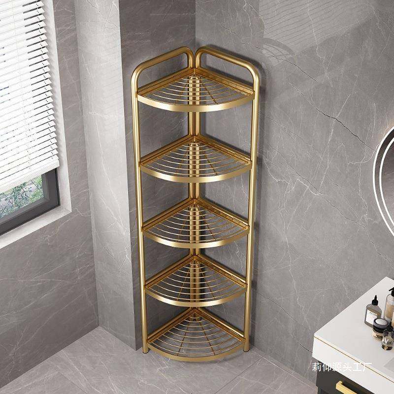 置物架落地多卫层收纳架莉浴室JMM生间厕所厨转房角不锈钢多功能