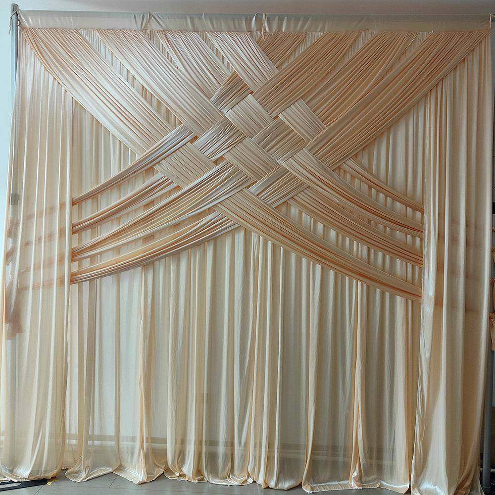 FBJ009黄冰丝交叉造型庆景布婚背礼宴会场景布置奢华舞台金幕婚布,节庆用品/礼品,帷幔装饰,淘宝优惠券,粉丝福利购,淘宝优惠卷