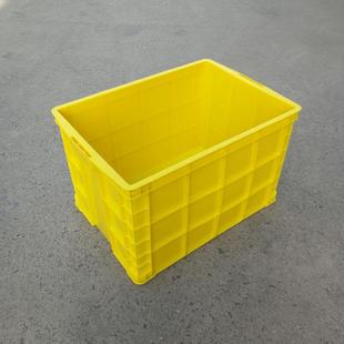 HPM大号加色塑料周料转箱长厚方形工业塑箱子蓝755箱可带轮物料胶