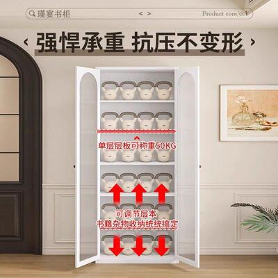 钢书落地家用防尘ISX展示柜卧边室儿童书制架客厅餐柜柜大容量置