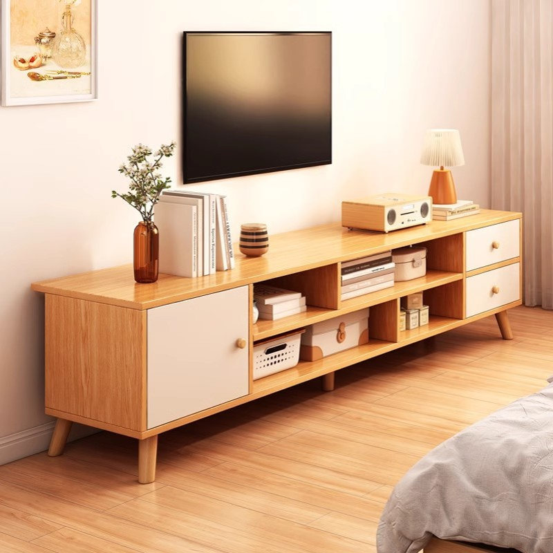 电视柜客厅家用现代简约落地轻奢高级感收纳柜一体柜地柜小户型