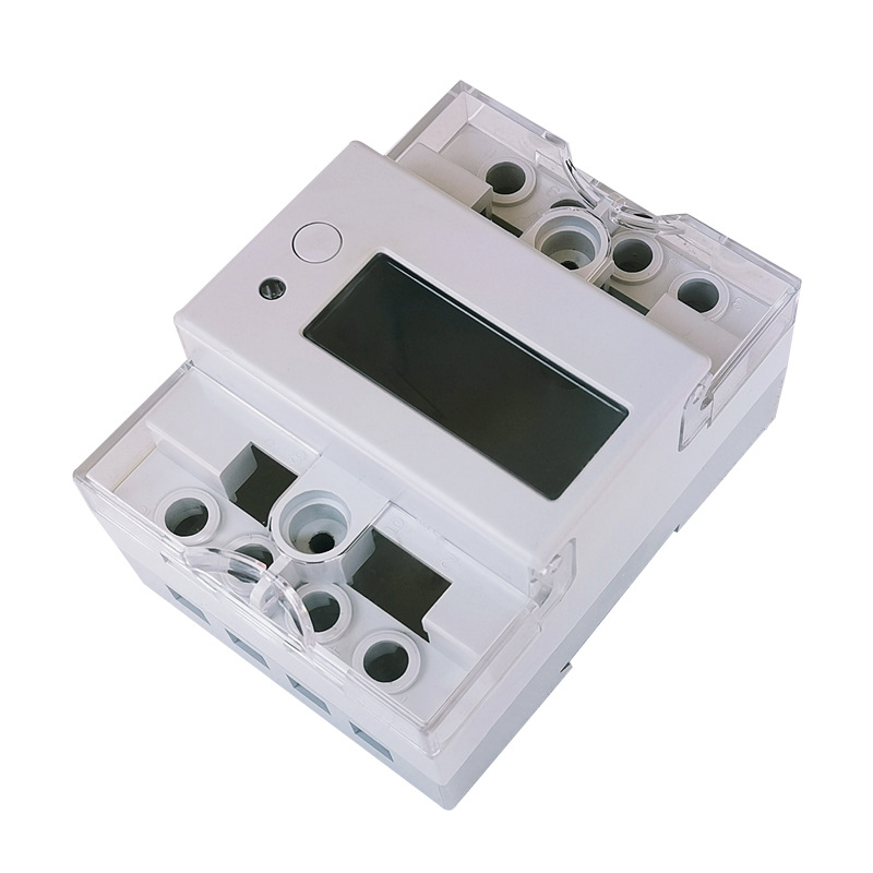 国网三相电子经互感器接入式导轨表DG-014便携式电能仪表塑料壳体