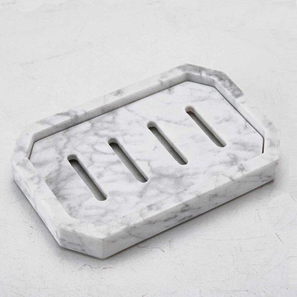大理石沥水香皂盒卫生间洗手台收纳置物架子轻奢简约高级肥皂架
