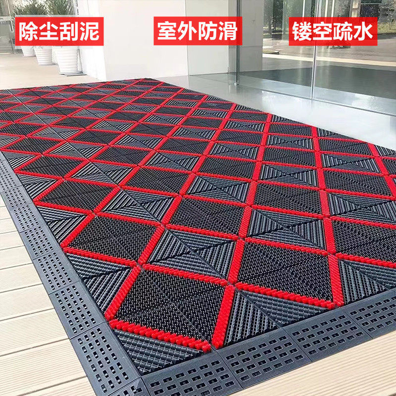 室外防滑进门地垫三合一塑料入户门垫酒店大堂迎宾商用垫除尘地毯