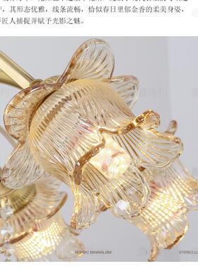 205款铜吊灯23495客厅主新灯法全式美式欧式轻奢2水晶灯大吊灯餐
