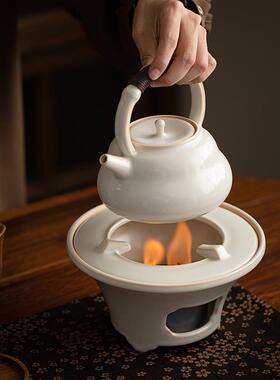 日式围炉壶茶陶瓷携户外便温茶器酒精tssc0016炉烧水壶环保油煮燃