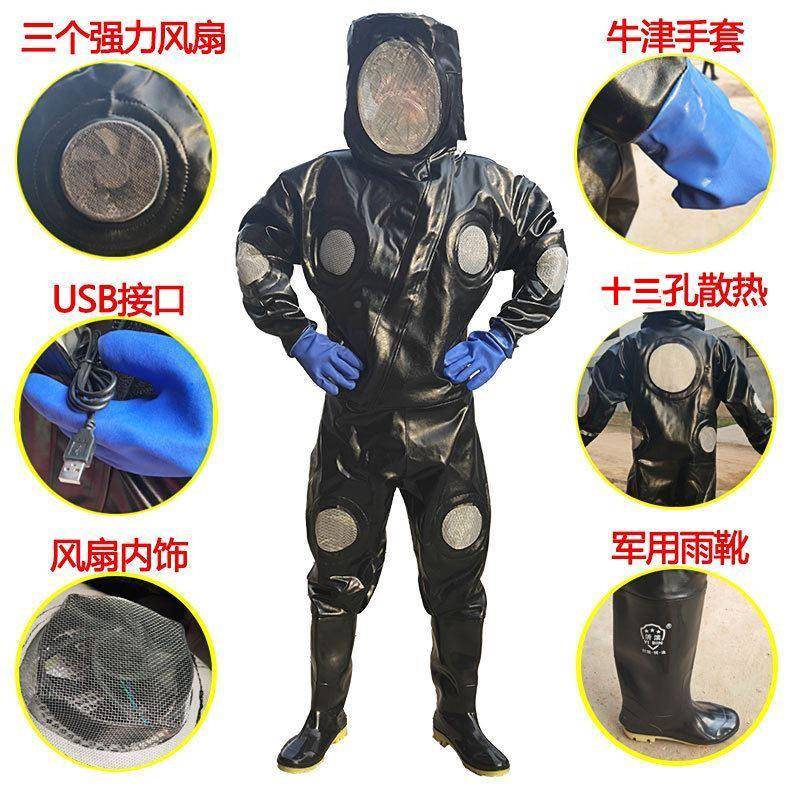 马蜂动服15孔蜂防马蜂衣捉胡服连体马NPL蜂衣加厚带三个活风扇防
