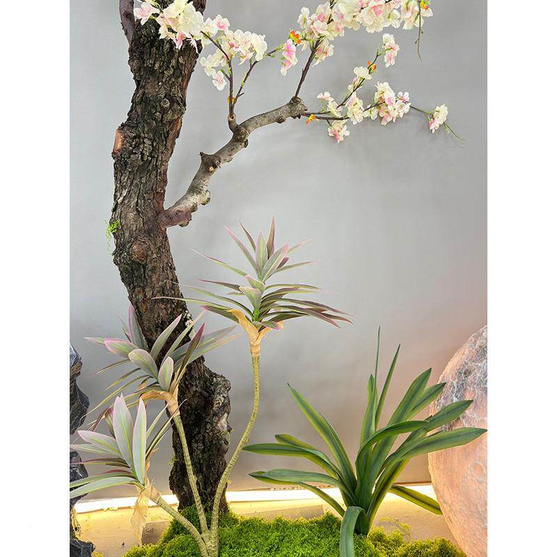 001仿真花树桃花树店商场橱窗室内观造景景楼梯下杏假植物装酒饰