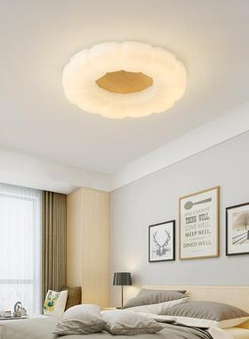 奶油风卧室吸灯原木风儿童顶房L间灯创房意圆形E190D间书房智能灯
