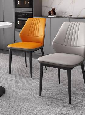 约意式设餐计师椅家背用酒店餐厅现代轻奢高71692端网红靠椅简子