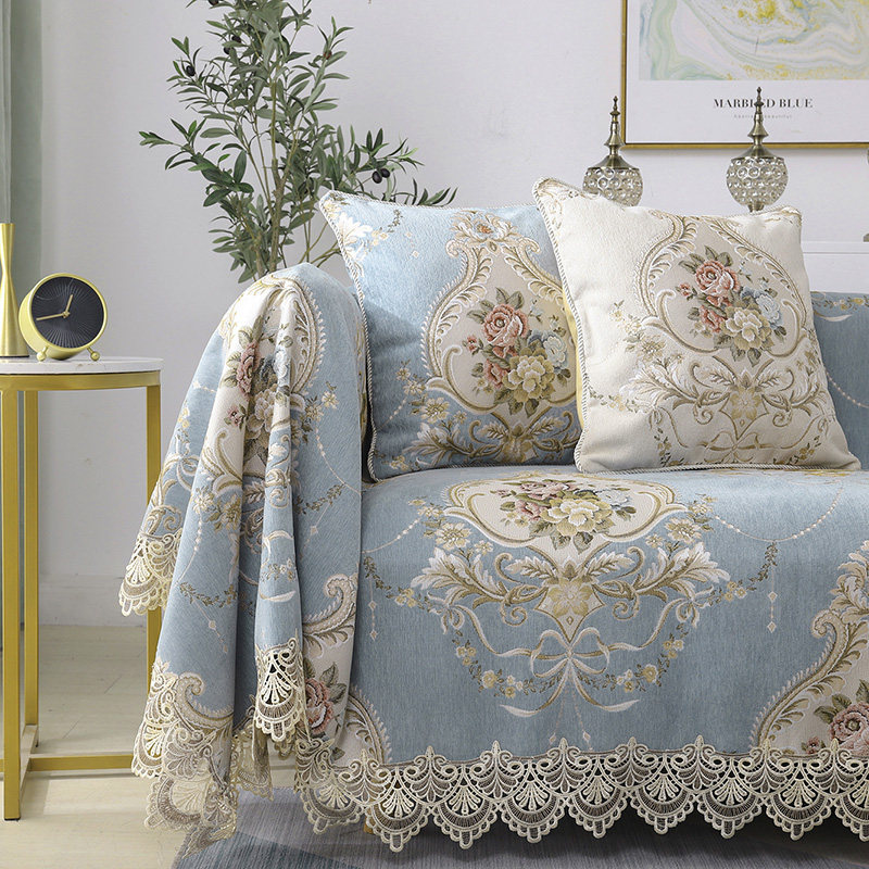 欧式沙发巾沙发套罩四季加厚通用款布艺皮套全包沙发垫坐垫化纤