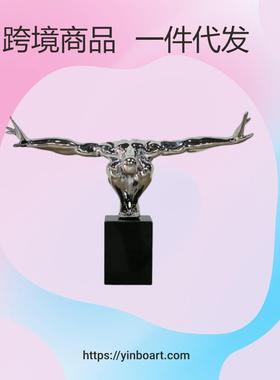 样居房书房客厅饰品现摆件树脂创意板家雕塑展翅人代YA871161简约