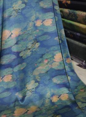 香丝云纱1003现货多46143花型桑丝蚕真定印花布位香云纱面料