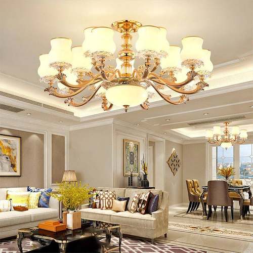 欧式玻锌410合现金吊灯客厅奢华大气简约水晶灯代复古室卧餐厅璃