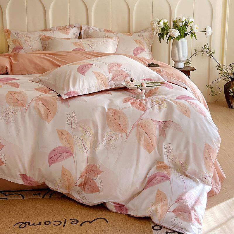 100棉数码印花6绒支长棉0四件套床四季用亲肤800269纯棉上用品套