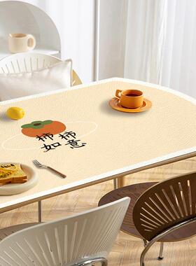 椭圆形洗桌布水防油免桌防防烫隔热皮革桌垫家用可折叠餐垫F76757