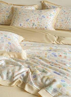 出口A类单240支丝四件套夏季606840冰丝床套床上被用天品