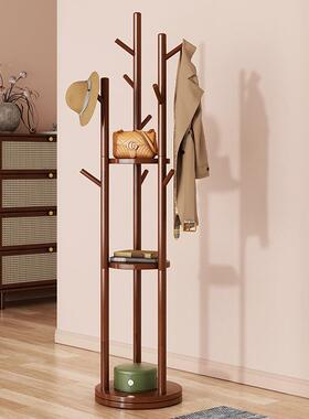实木冬可旋转衣帽架落地衣卧室挂架秋家挂衣服架用子客厅立96366
