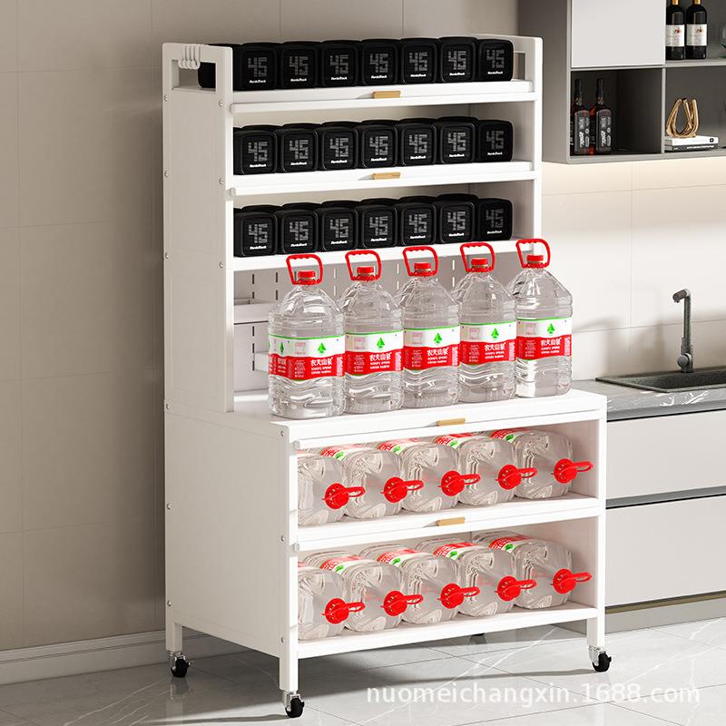 柜纳柜厨餐房多层一件起RCF批落收地微波炉烤箱置物架边柜可碗移