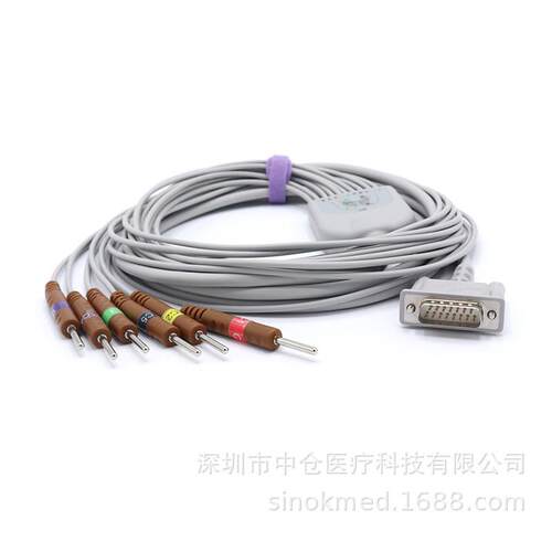 兼容philip一体化10导心电图机线M1770A、M1771A、M1772A、M2662A