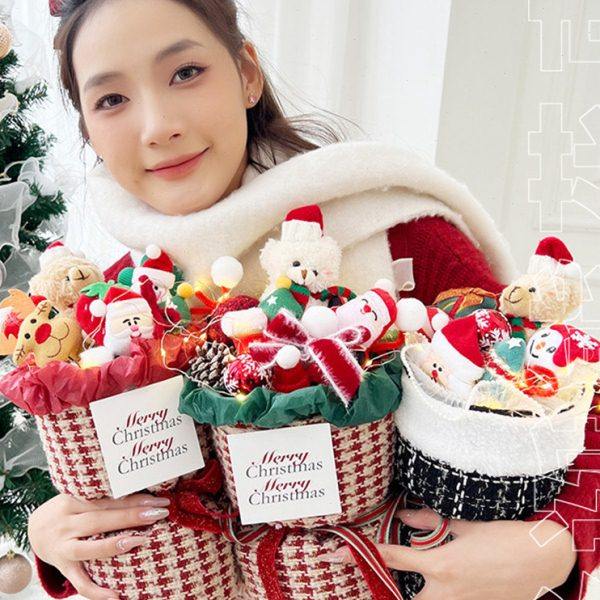 圣诞节礼物送女友女朋友老婆闺蜜毛绒公仔花束创意平安夜小礼品